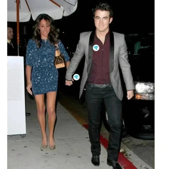 Silence + Noise Blue Ruffle Dress, Medium - Picture 1 of 8